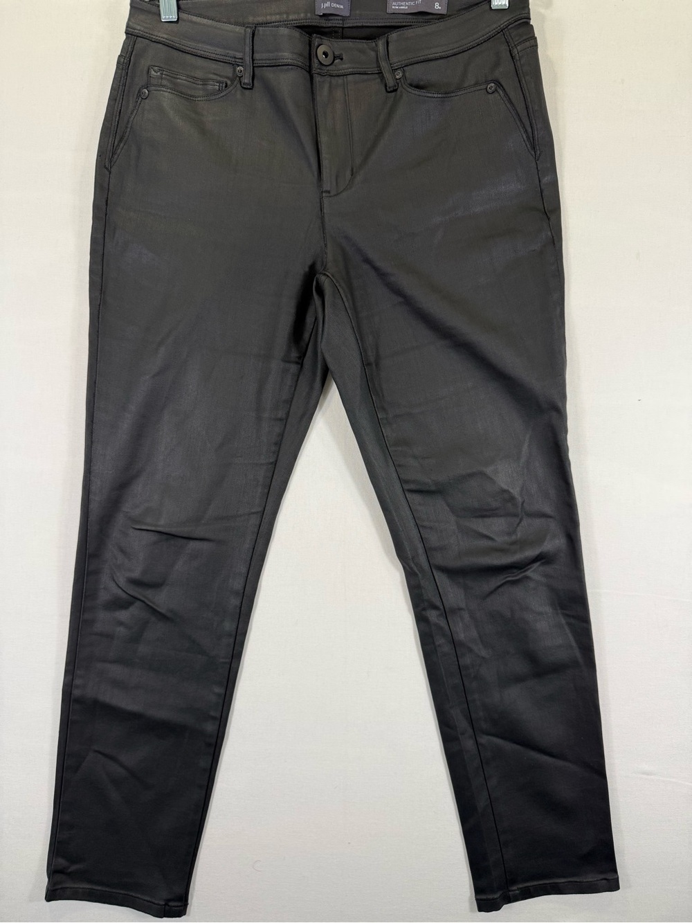 J. Jill Black Sleek Coated Ankle Pants